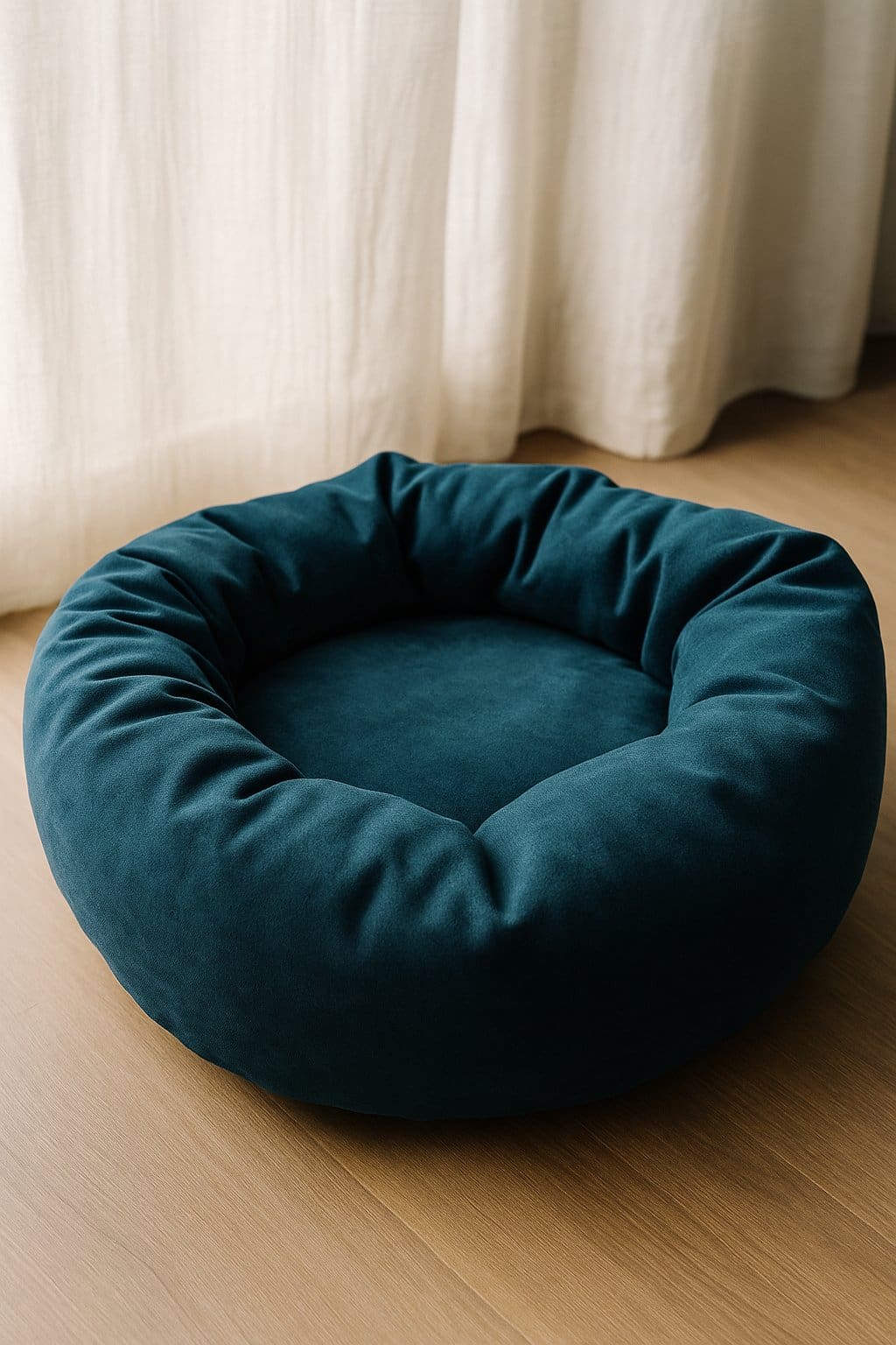lionto Panier Rond Chien Coussin Chat Panier Donut, (3XL) 100 cm Gris Foncé